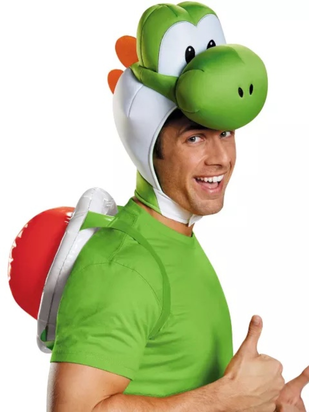 Nintendo Yoshi Lizard men’s Costume with Red Inflatable Shell and 3D hat
